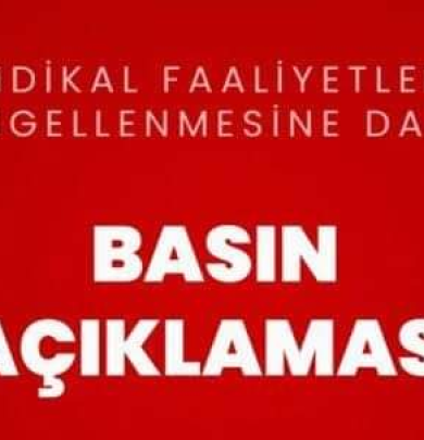 GENÇLİK VE SPOR BAKANLIĞI SENDİKAL FAALİYETİMİZİN ENGELLENMESİ HAKKINDA DUYURU!! 