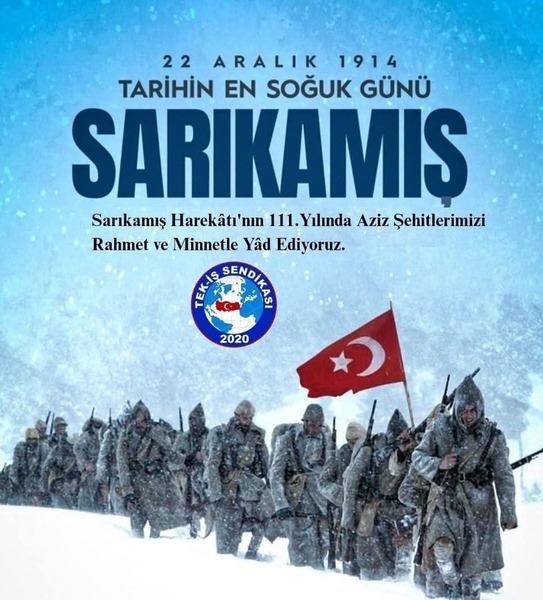 Sarıkamış Harekatı'nın 111. yılında Aziz Şehitlerimizi Rahmet ve Minnetle yad Ediyoruz.